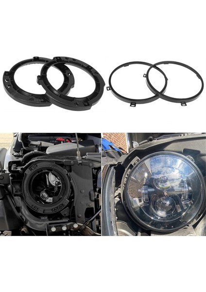 Jeep Wrangler Için Far Metal Halkası ile 7 Inç Yuvarlak Far Montaj Tespit Braket Halkası Seti Jk 2007-2017 (Yurt Dışından) modelleri
