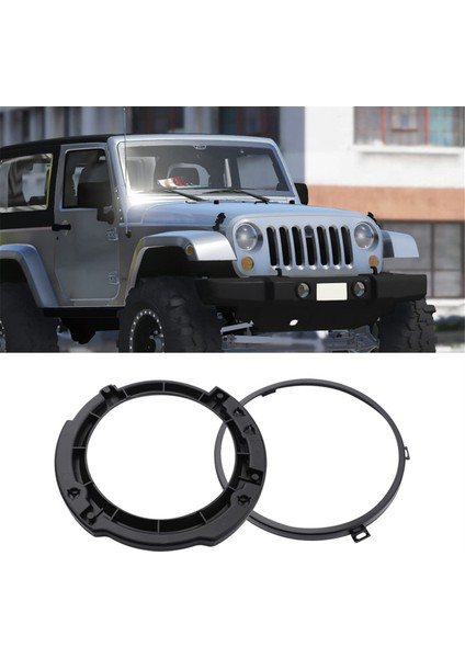 Jeep Wrangler Için Far Metal Halkası ile 7 Inç Yuvarlak Far Montaj Tespit Braket Halkası Seti Jk 2007-2017 (Yurt Dışından) fırsatları