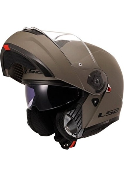 Strobe 2 Çene Açılır Kask Mat Kum Hipoalerjenik İç Pedler ile Konforlu Kullanım
