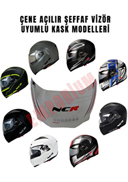 Çene Açılır Kask Camı Şeffaf Malzeme ile Yüksek Görüş Açısı Sağlar fiyatları