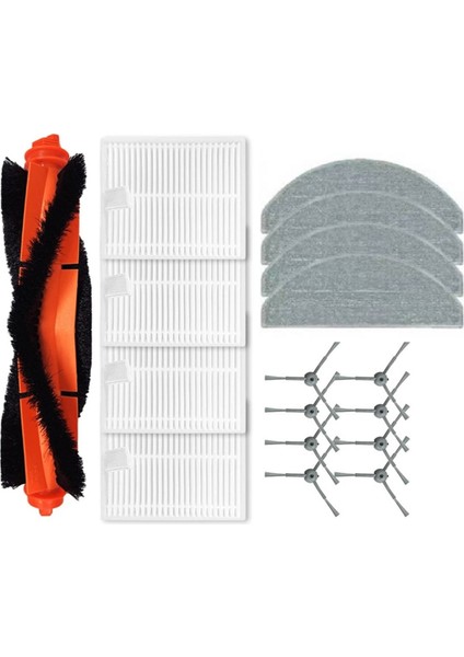 Honiture V8 Pro Robot Vakum Temizleyici Aksesuarları Yedek Yıkanabilir Ana Fırça Yan Fırça Filtre Paspas Bezi Için 17PCS (Yurt Dışından)