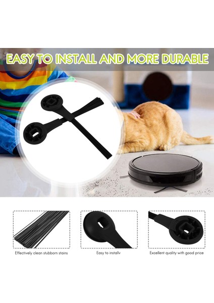 6 Paket Yan Fırçalar Köpekbalığı Iq Robot R101AE, RV1001AE, RV1000 Vakumları, Süpürme Robot Aksesuarları ile Uyumlu (Yurt Dışından) fiyatları