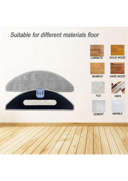 Mop Pedler ve Yan Fırçalar Irobot Roomba Combo I5 I5+ J5 J5+ Robot Vakum Süpürücü, Yeniden Kullanılabilir Ped (Yurt Dışından) fırsatları