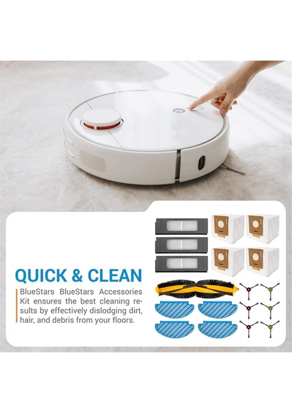 Ecovacs Deebot Ozmo T8 T8 Aıvı T8 Max N8 Pro N8 Pro+, Yeedi Vac Robot Vakum Süpürge Ana Yan Fırça Hepa Filtre Paspası (Yurt Dışından) modelleri