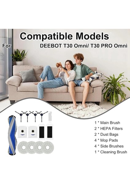 Ecovacs Deebot T30 Omnı T30 Pro Omni T30S Yeedı M12 Pro Vakum Süpürge Ana Yan Fırça Filtresi Mop Kumaş Torbaları (Yurt Dışından) indirimleri
