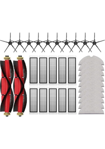 Roborock S5 / S5 Max / S6 / S6 Maxv / S6 Pure / E4 / E5 / S51 / S52 / S55 Ana Yan Fırça Filtresi Mop Aksesuarları Için (Yurt Dışından)