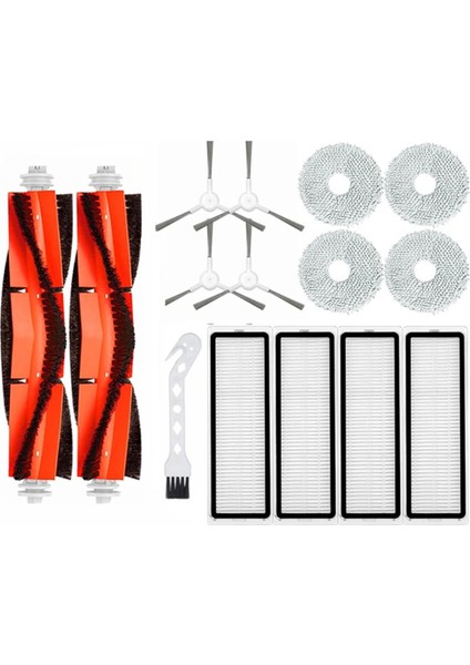 15PCS Xiaomi Robot Vakum S10+ / S10 Için Yedek Parçalar Plus B105 Ana Yan Fırça Hepa Filtre Mop Rag Kumaş Parçaları (Yurt Dışından)