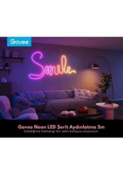 Neon LED Şerit 2.nesil Beyaz Renk Yüksek Parlaklık ve Esnek Malzeme 5m