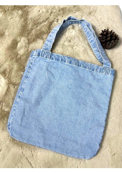 Kadın Denim Cepli El ve Omuz Çantası Mavi fiyatları