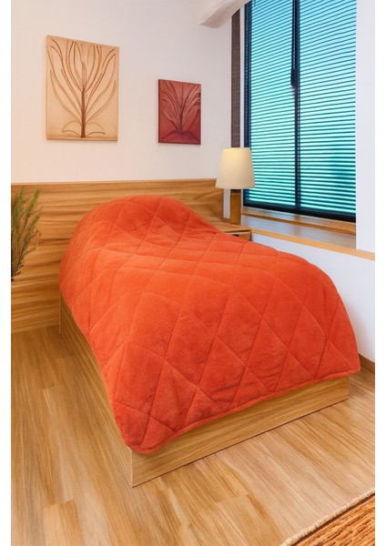 Welsoft Yorgan Tek Kişilik 155*220 Yorgan-Turuncu