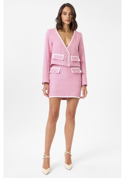 Cep Kapaklı Mini Etek