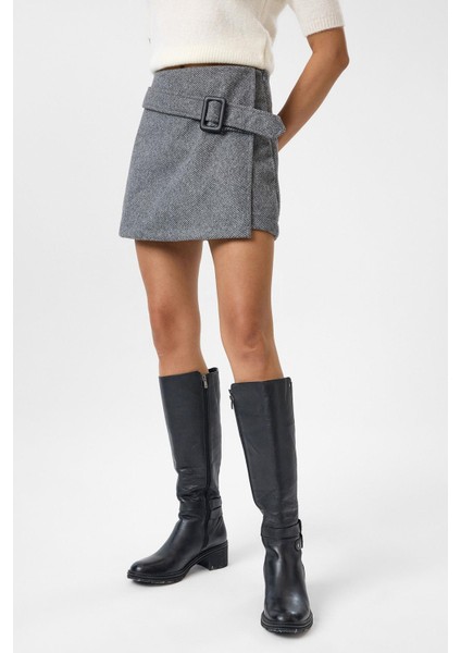 Kuşaklı Kaşe Şort Etek modelleri