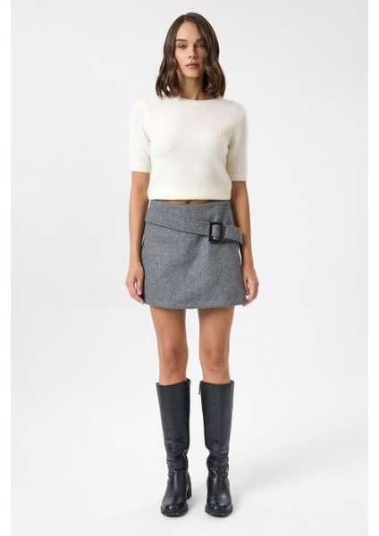 Kuşaklı Kaşe Şort Etek indirimleri