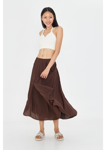 Parçalı Ince Midi Etek
