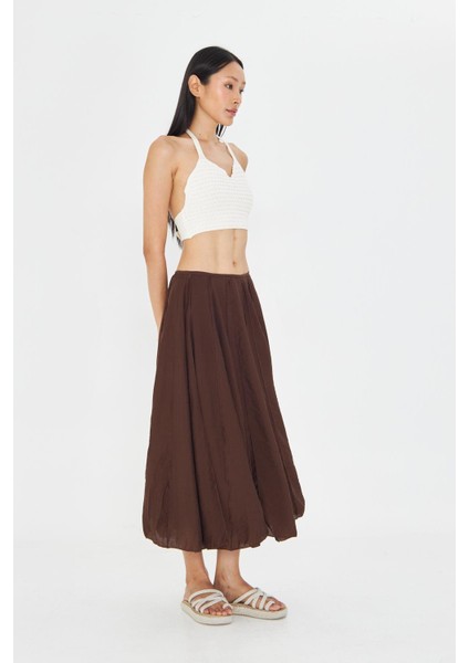 Parçalı Ince Midi Etek