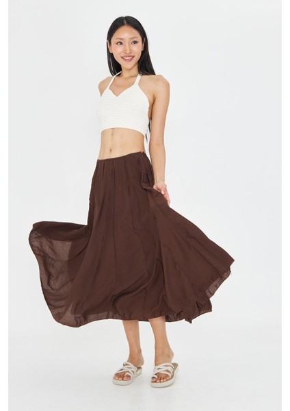 Parçalı Ince Midi Etek