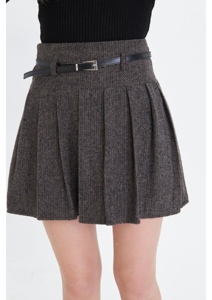 Pileli Balıksırtı Desenli Etek fiyatları