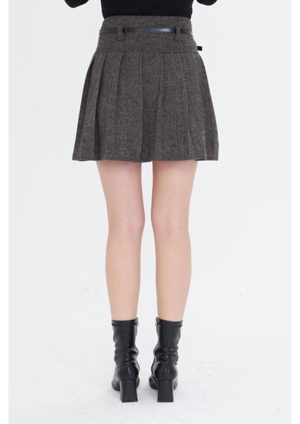 Pileli Balıksırtı Desenli Etek indirimleri