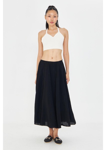 Parçalı Ince Midi Etek