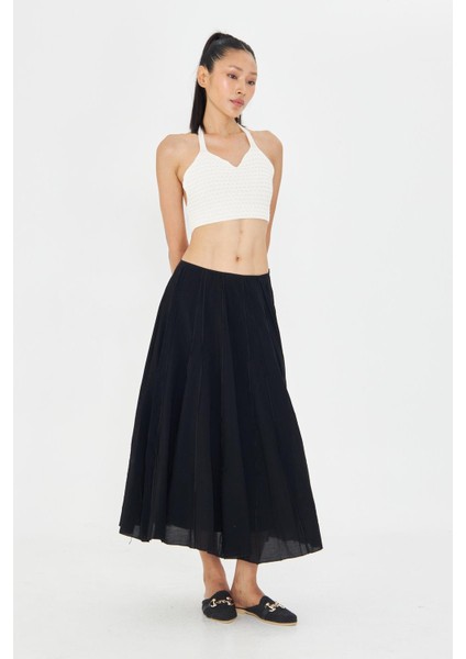 Parçalı Ince Midi Etek