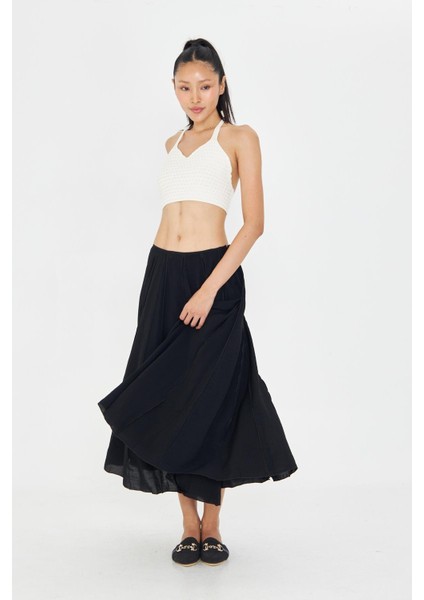 Parçalı Ince Midi Etek