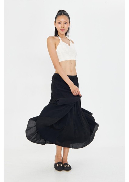 Parçalı Ince Midi Etek