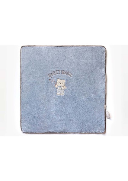 Sweet Magıc Ayıcık Nakışlı Peluş Battaniye - 90X90 - Atabay - FLE226163 - Mavi - 0 - 12 Ay - FLE226163-MAVI-0 - 12 Ay Mavi