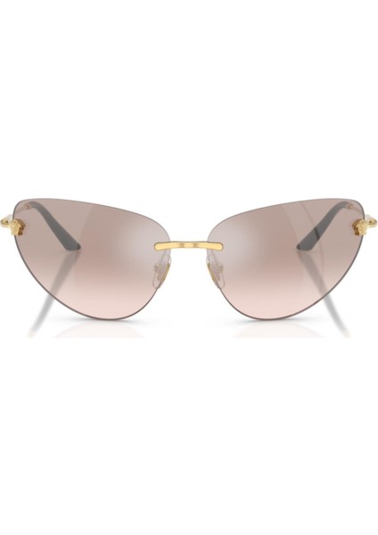 Versace VE 2281 10028Z 64 Kadın Çekik Gold Metal Güneş Gözlüğü