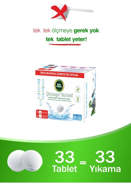 Beyazlar Için Çamaşır Tableti (33'lü)