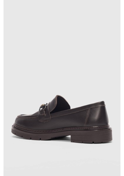 Ardell Metal Toka Aksesuarlı Kadın Loafer- Acı Kahve modelleri