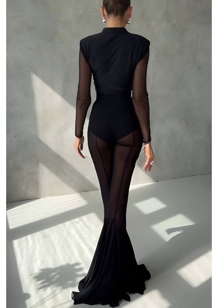 Tül Pantolon & Vatkalı Bluz Takım modelleri