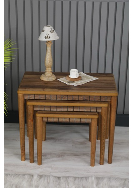 3 Lü Luna Mdf Zigon Sehpa Takımı ,modern 3lü Sehpa , modelleri