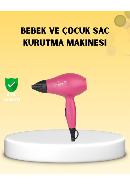 Çocuklara Özel Mini Fön Makinesi – 500/1000W Güç – Düşük Gürültü