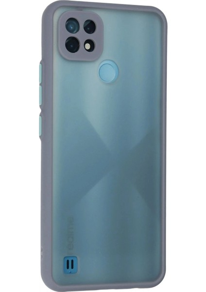 Realme C21 Kılıf Montreal Silikon Kapak - Gri modelleri