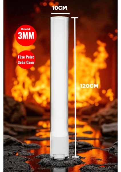 Füze Pelet Soba Camı Borusu (1200X100X3MM) fiyatları