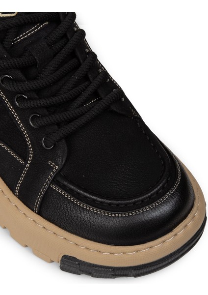 Erkek Hakiki Nubuk Siyah Sneaker Ayakkabı - 25552MSYHC01 indirimleri