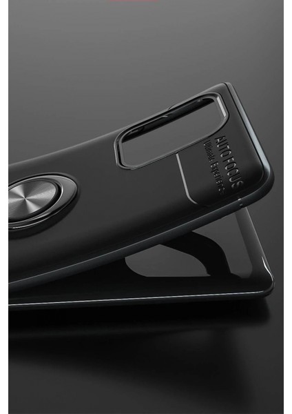 Samsung Galaxy A91 / S10 Lite Kılıf Range Yüzüklü Silikon - Siyah-Kırmızı fırsatları