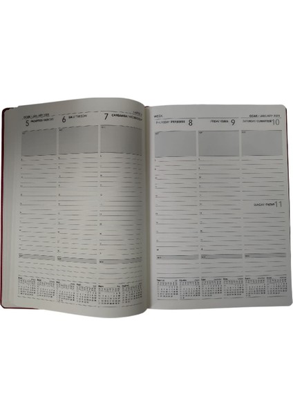 2026 Haftalık Ajanda 20X28 modelleri