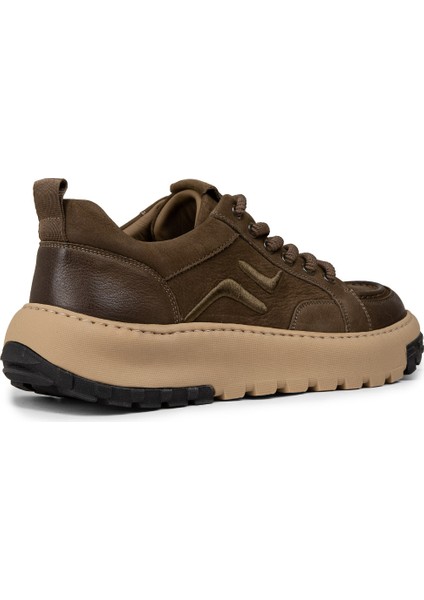 Erkek Hakiki Süet Haki Sneaker Ayakkabı - 25552MHAKC01 fiyatları