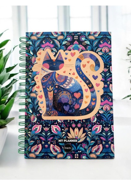 Kedi Tasarımlı Konuşan Ajanda /zamansız Planlayıcı Sert Kapak Ajanda