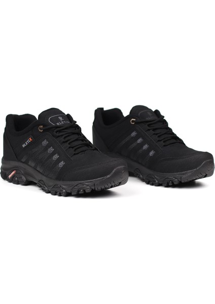 Erkek Siyah Füme Outdoor Trekking Ayakkabı Kaymaz Taban Suya Dayanıklı Hafif Rahat Günlük Yürüyüş ve Dağ Spor Ayakkabısı