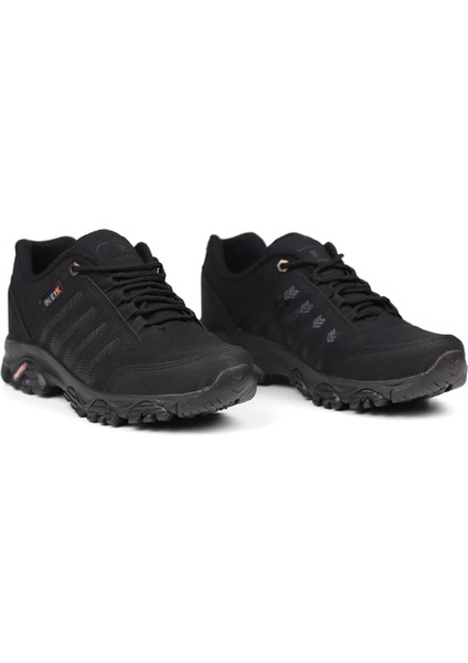 Erkek Siyah Outdoor Trekking Ayakkabı Kaymaz Taban Suya Dayanıklı Hafif Rahat Günlük Yürüyüş ve Dağ Spor Ayakkabısı
