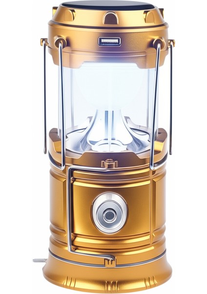 Güneş Enerjili Kamp Feneri Powerbank Özellikli 16 Saat Aydınlatma