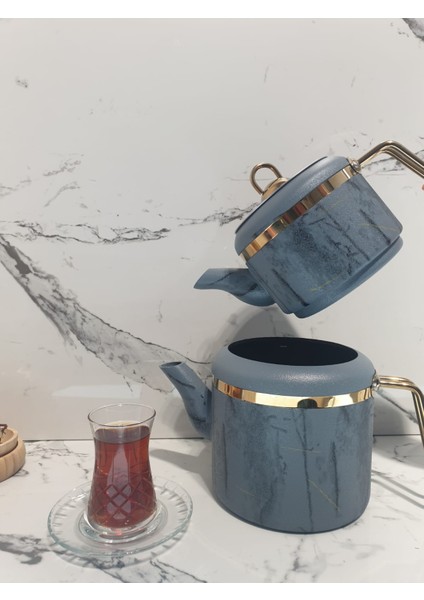 Venda Chef 2,25 Litre Gri Granit Çaydanlık Seti