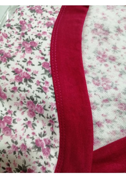 Kadın Boydan Düğmeli Çiçekli Pamuklu Pijama Takımı modelleri