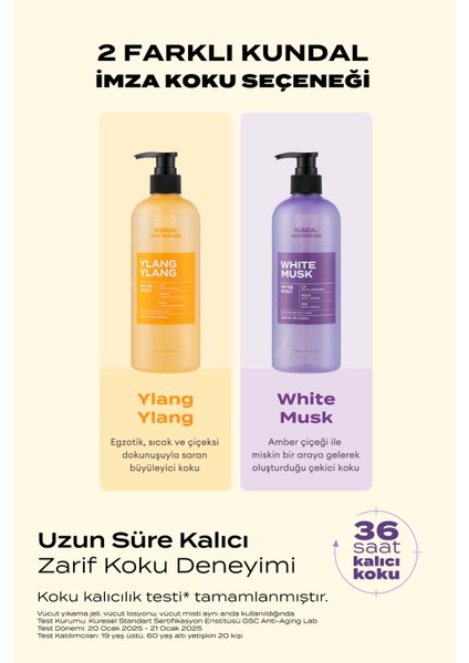 Parfüm Etkili Besleyici ve Nemlendirici Vücut Yıkama Jeli Kundal Rich Perfume Body Wash 500ML (White Musk) indirimleri