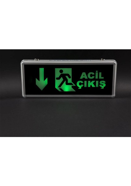 Aşağı - Ileri Acil Çıkış Levhası, 3 Saat Şarjlı, Elektrikle Çalışır, 3 Watt Ledli Exıt Çıkış Levhası indirimleri