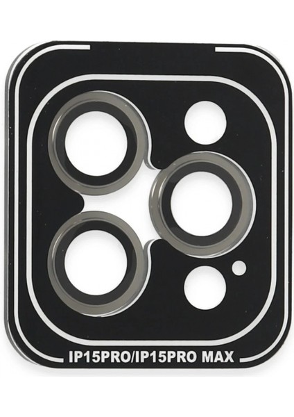 iPhone 15 Pro Max Pvd Metal Kamera Lens - Gri