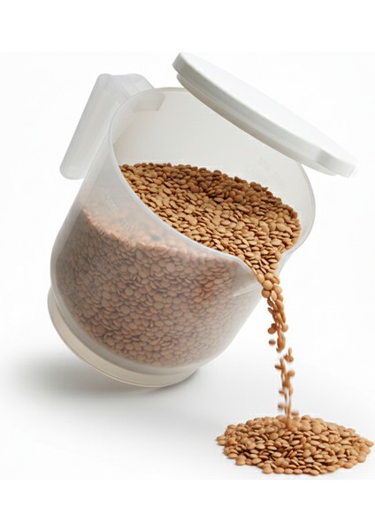 Pratik Mutfak Ölçü Kabı - 2 Litre Dereceli Şeffaf Hazne Bpa Free