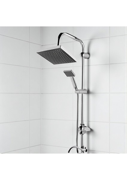 Manor Robot Duş Seti Tam Takım Parlak Krom Standart Yağmurlama Başlık Sabunluklu Vidalı Duş Sistemi indirimleri